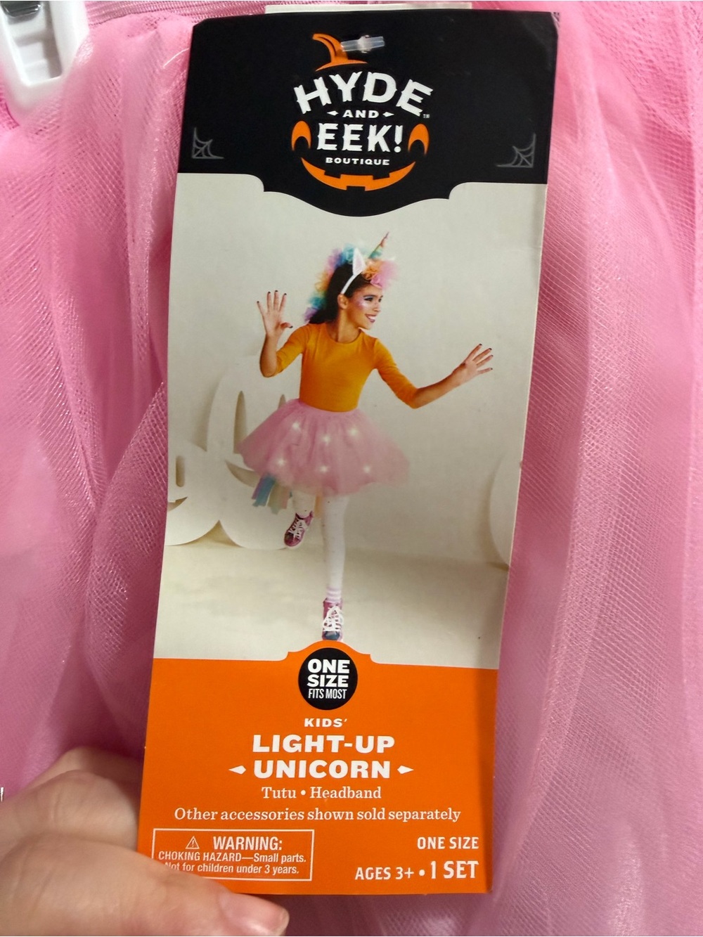 Kids Pink Light-Up Unicorn Tutu and Headband , size 3+